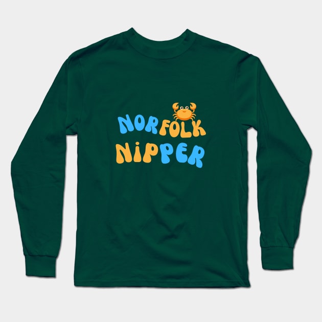 Norfolk Nipper Crab Long Sleeve T-Shirt by MyriadNorfolk